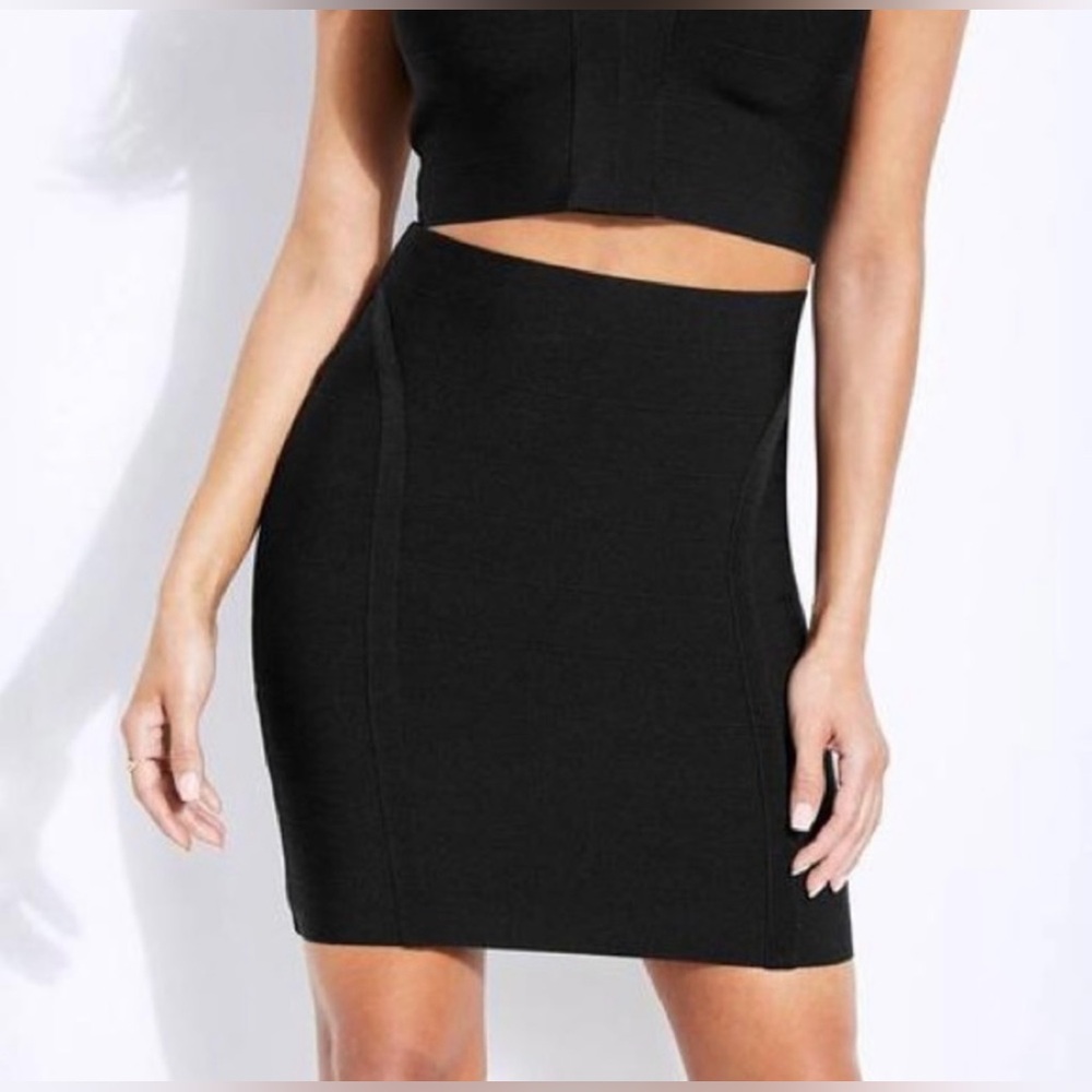Guess Black Bandage Bodycon Skirt - Size M